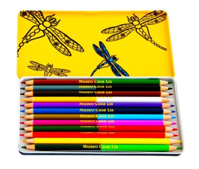 LATA DE LAPICEROS DE COLORES LIBÉLULA