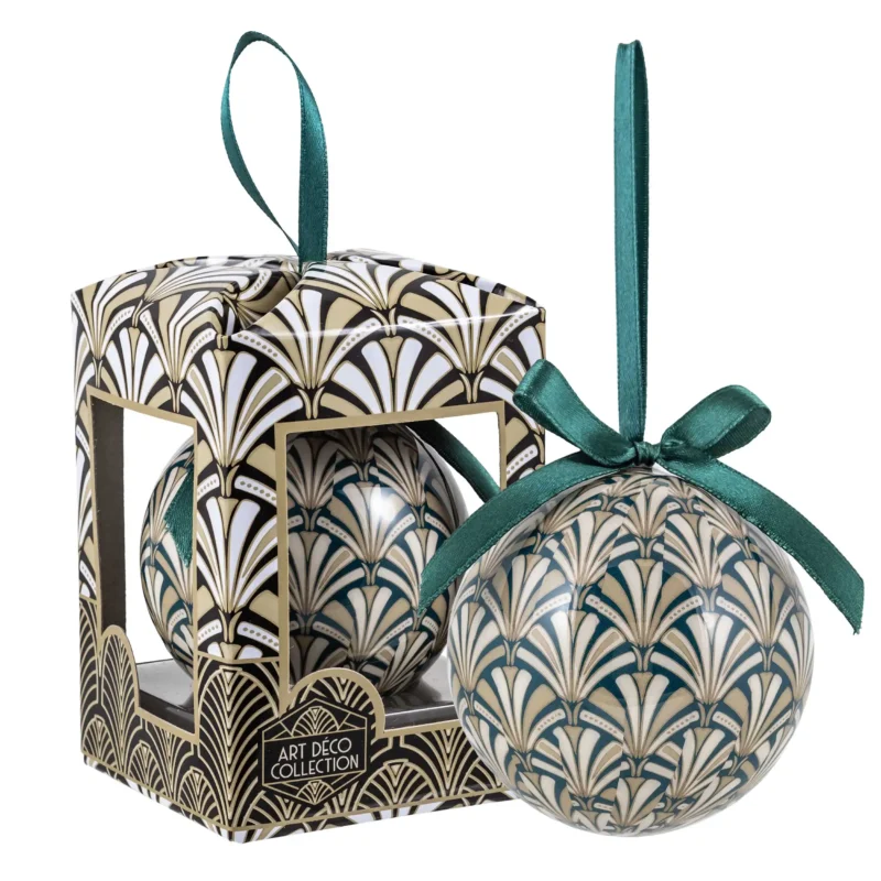 BOLA DE NAVIDAD ART DÉCO VERDE