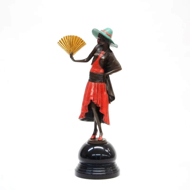 BRONCE MUJER CON ABANICO